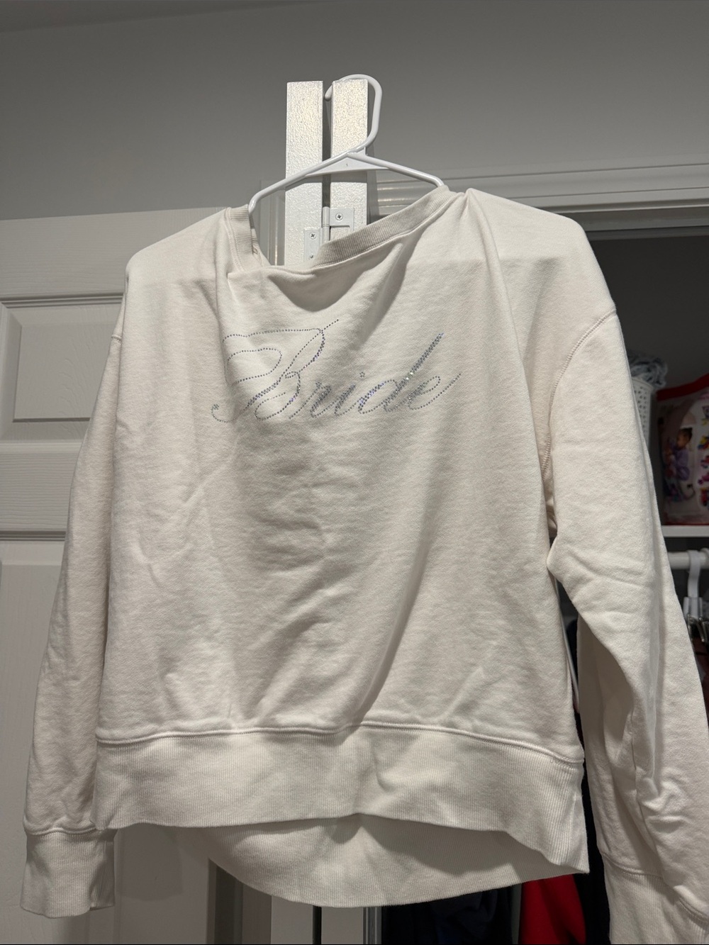 Bride Embellished Crewneck Sweatshirt - White